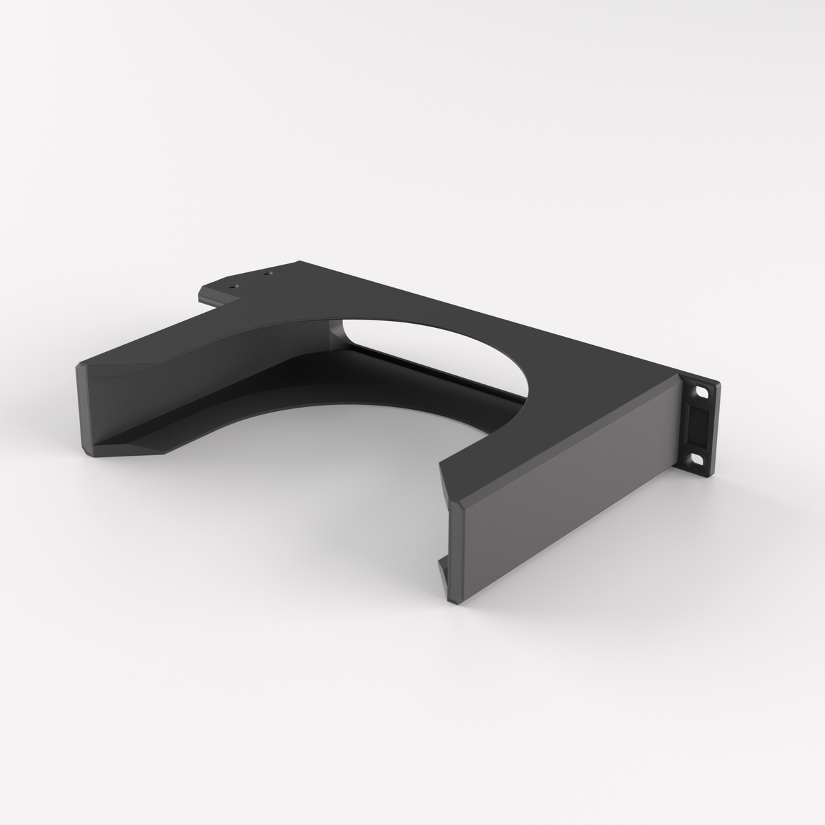 1U Rack Mount 19" - Apple Mac Mini — Black / Single mount only
