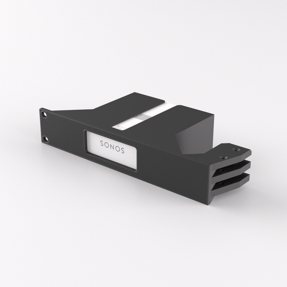 1U Rack Mount 19" - Sonos Bridge — Black / Single mount only