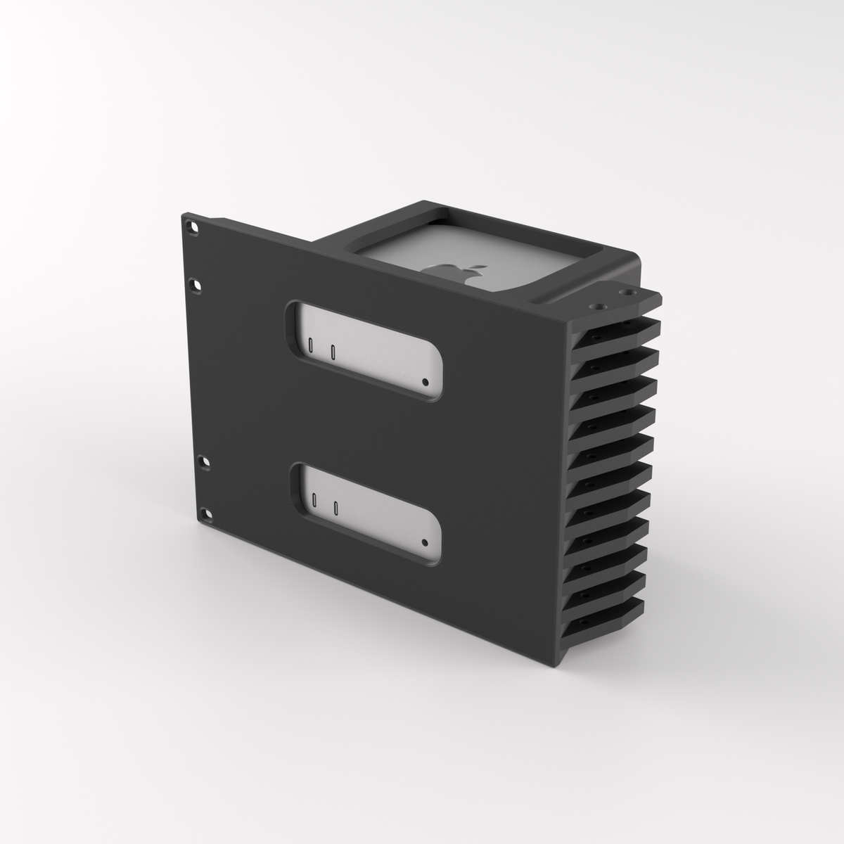 4U Rack Mount 19" - Apple M4 Mac Mini — Black / Single mount only