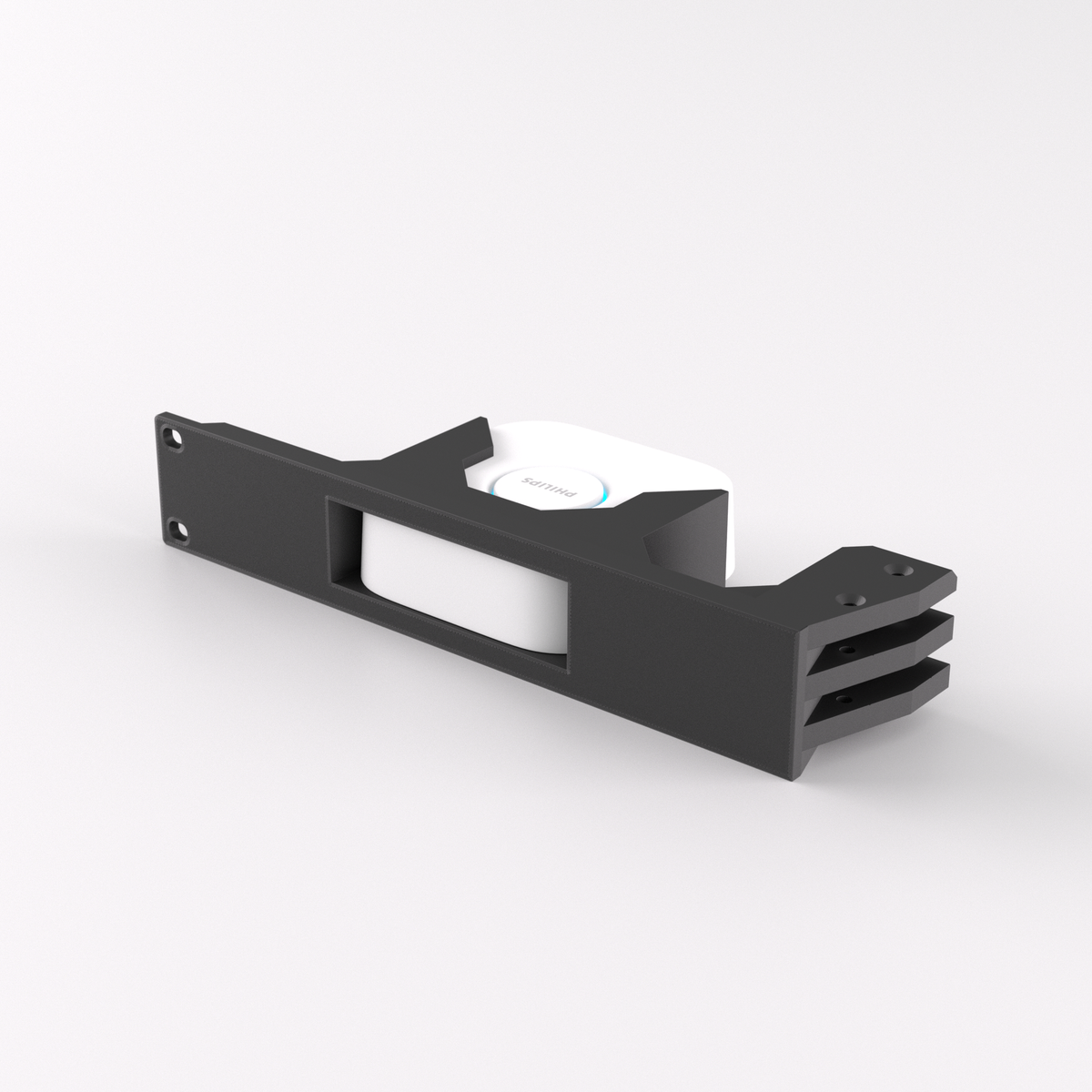 1U Rack Mount 19" - Philips Hue Hub Bridge — Black / Single mount only