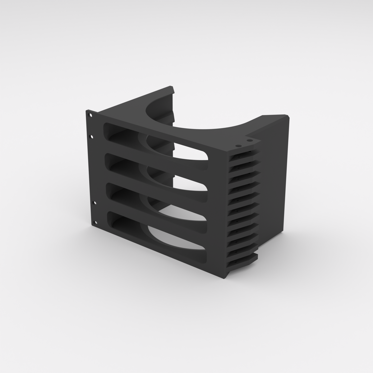 4U Rack-Halterung 19" - Apple Mac Mini — Black / Single mount only