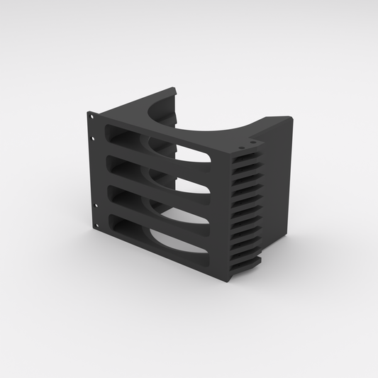 4U Rack Mount 19" - Apple Mac Mini — Black — Single mount only