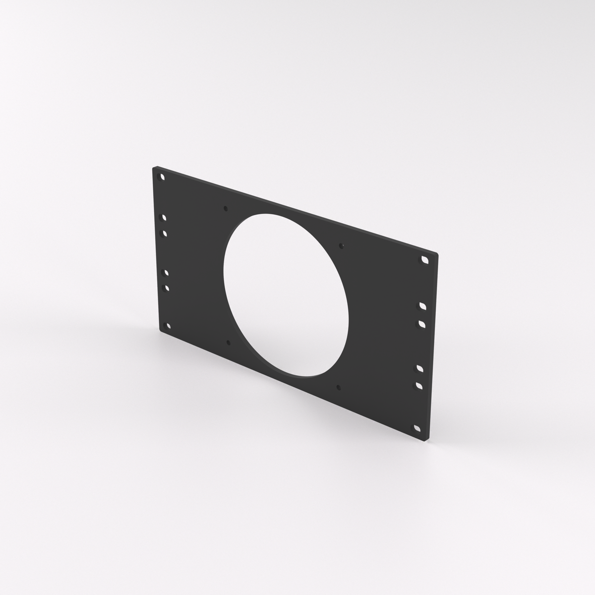 Supporto per rack da 3U e 10" – Supporto per ventola da 120mm — Black