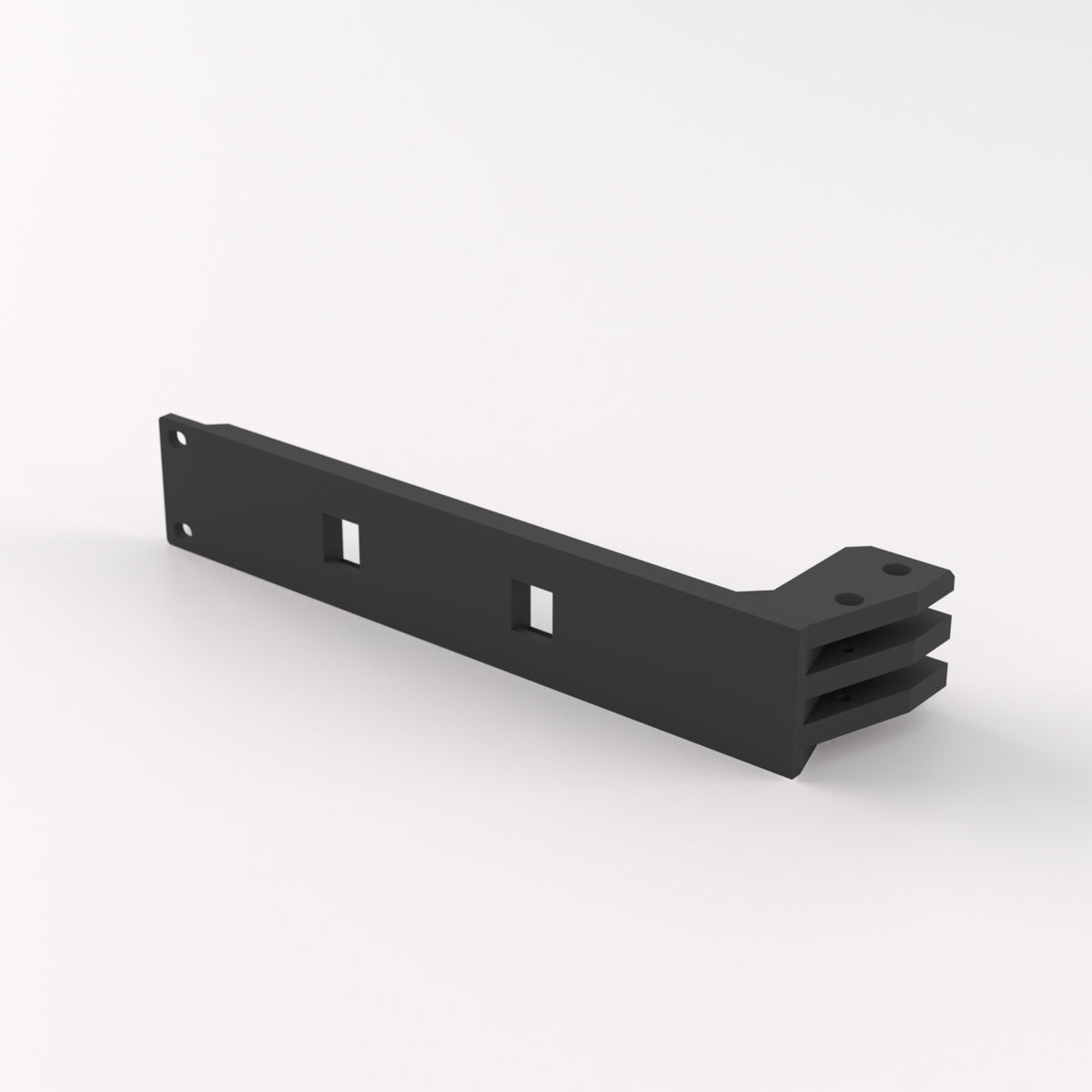 Soporte de rack de 1U y 19" - Panel keystone — Black / Single mount only / 2x