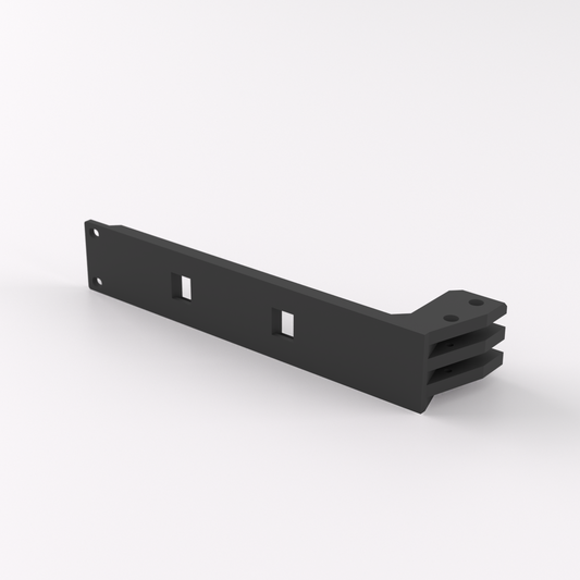 1U Rack Mount 19" - Keystone Panel — Black — Single mount only / 2x
