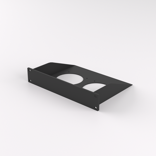 1U Rack Mount 10" – 80mm Fan Shelf — Black — 80mm x 2