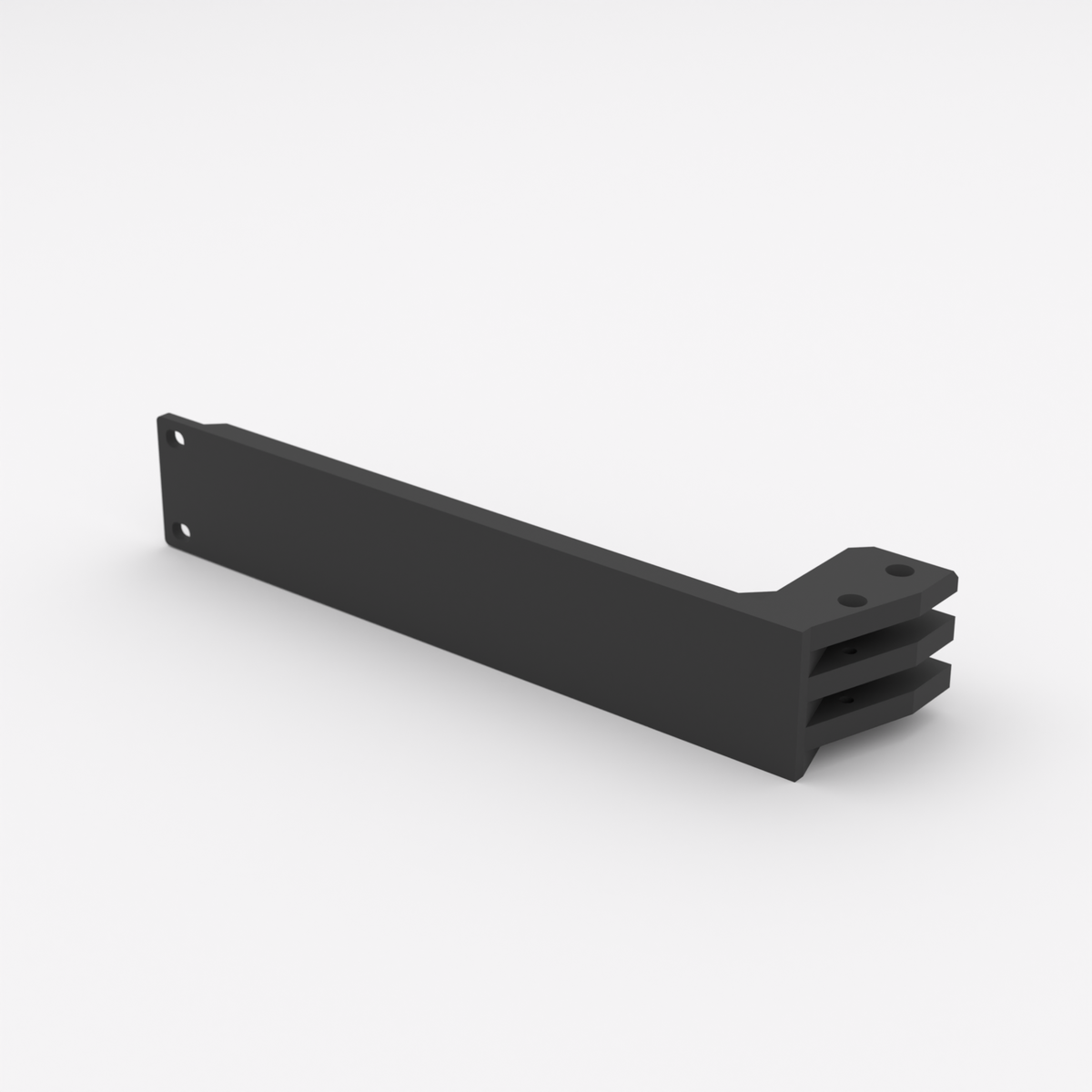 Supporto per rack da 1U e 19" - Pannello cieco — Black / One side