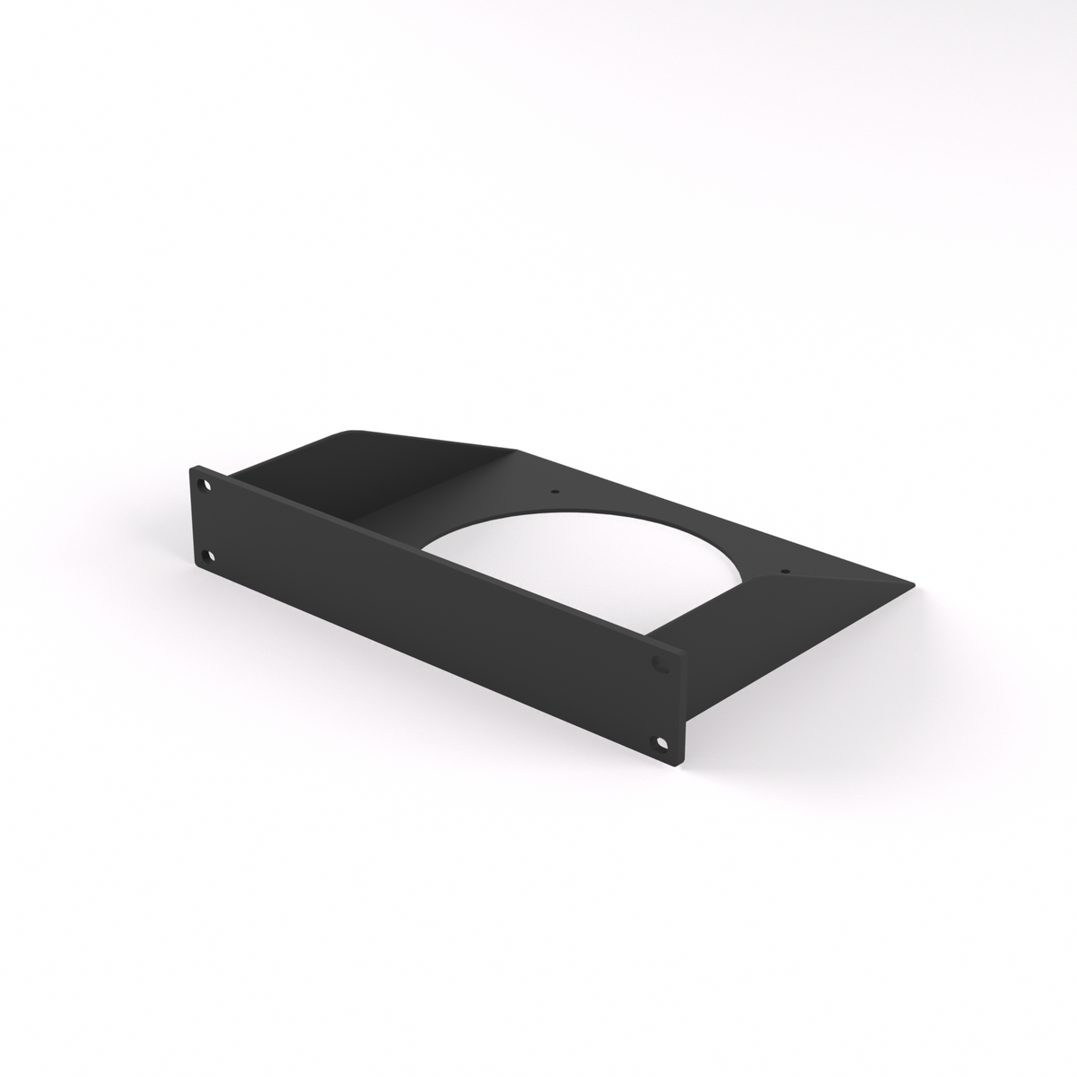 1U Rack-Halterung 10" – 140mm Lüfterablage — Black