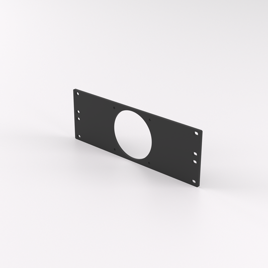 2U Rack Mount 10" – 80mm Fan Mount — Black — 80mm x1