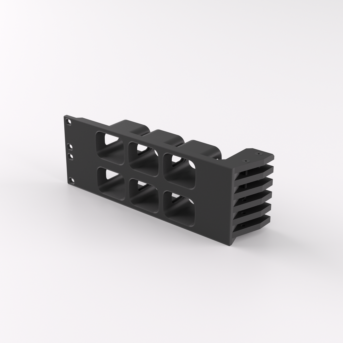 2U Rack Mount 19" - JetKVM — Black / Single mount only / x6