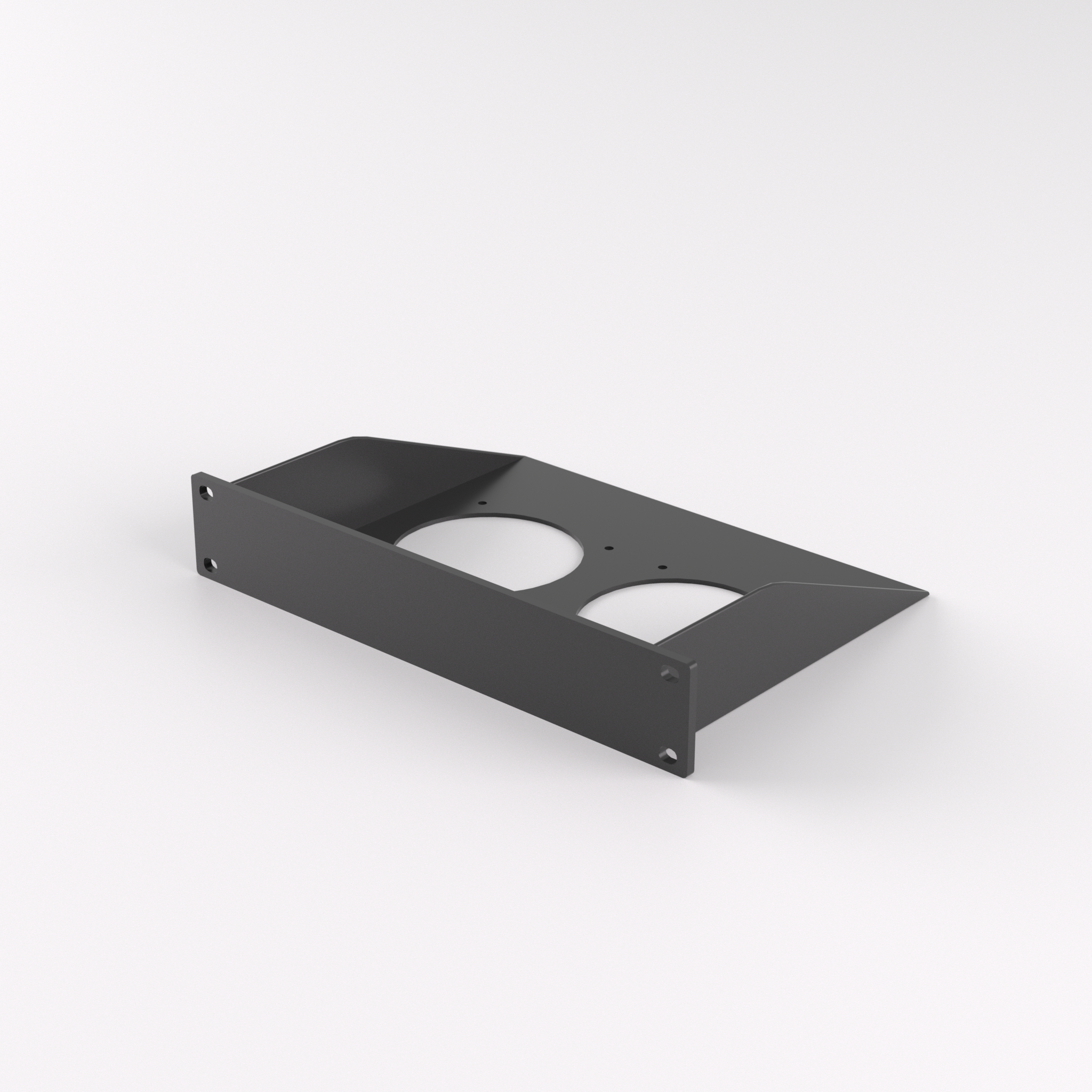 1U Rack Mount 10" – 80mm Fan Shelf