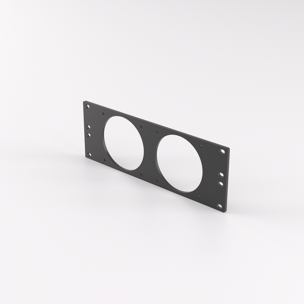 2U Rack Mount 10" – 80mm Fan Mount