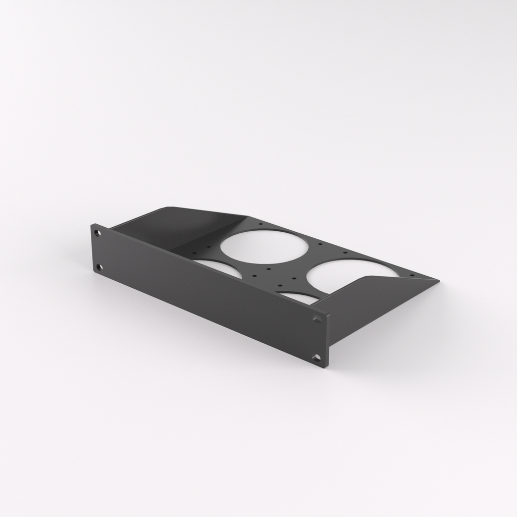 1U Rack Mount 10" – 80mm Fan Shelf