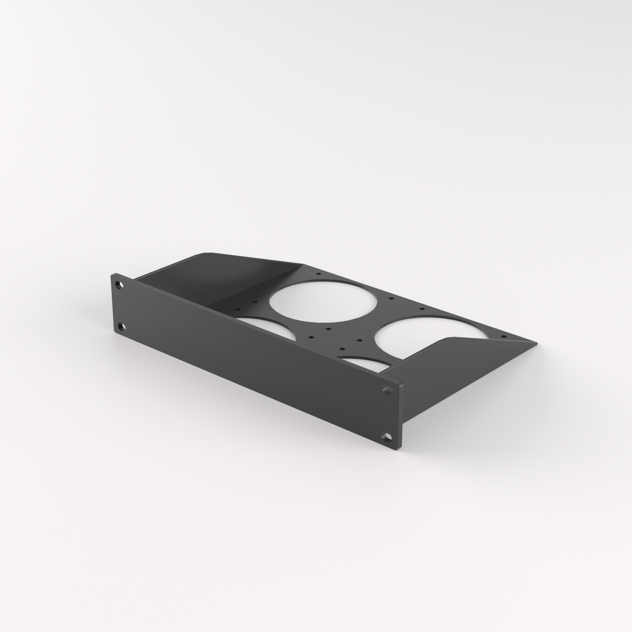 1U Rack Mount 10" – 80mm Fan Shelf
