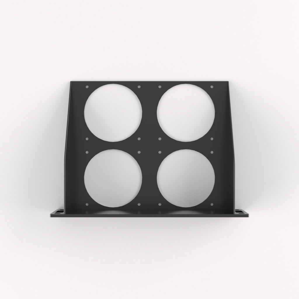 1U Rack Mount 10" – 80mm Fan Shelf