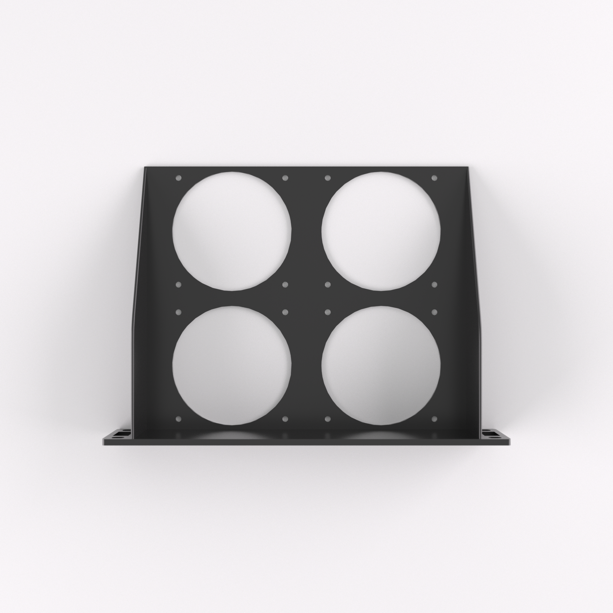 1U Rack Mount 10" – 80mm Fan Shelf